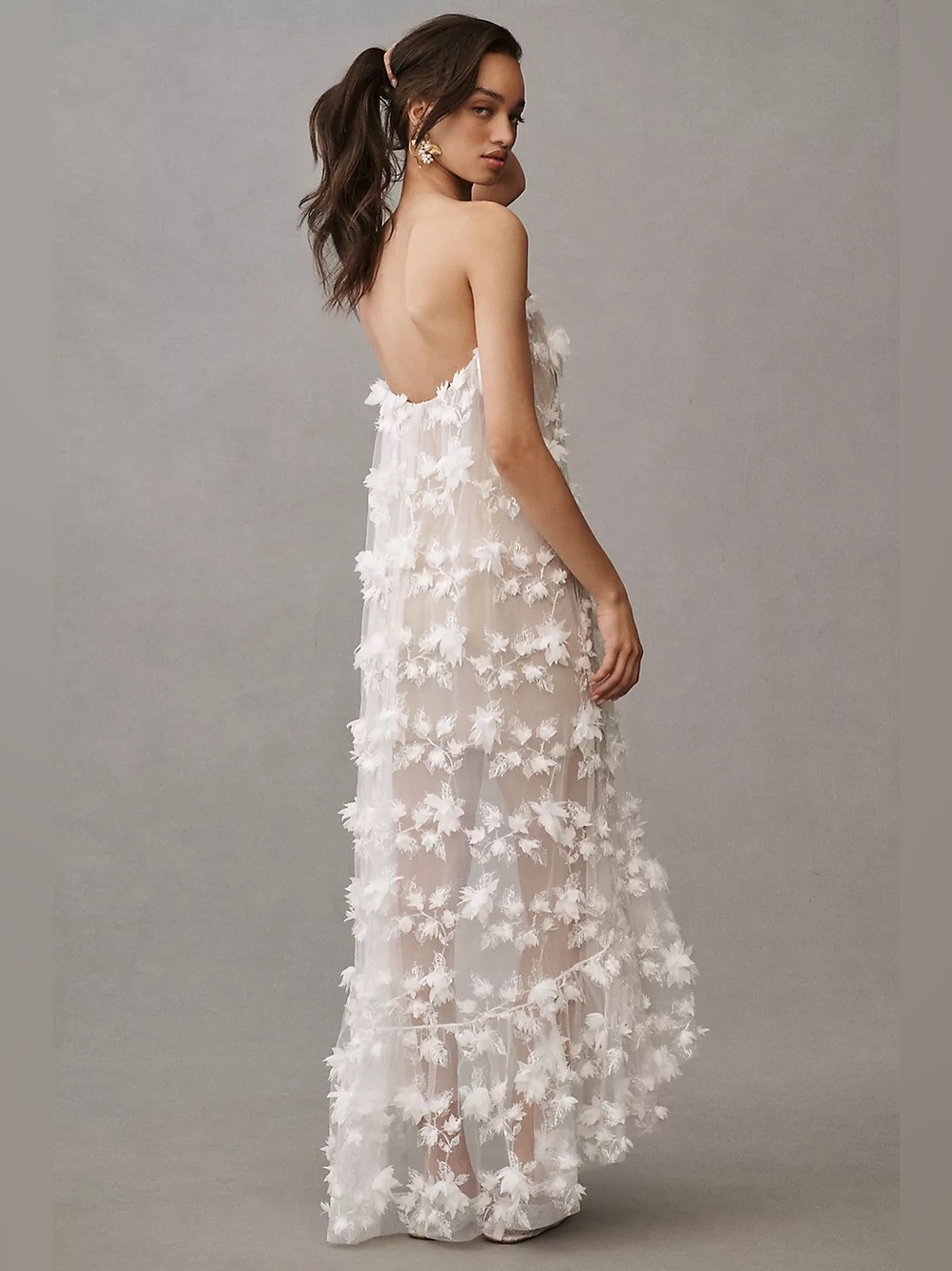 Helsi Athena Strapless High-Low Applique Gown size XS Preloved - Picture 2 of 6